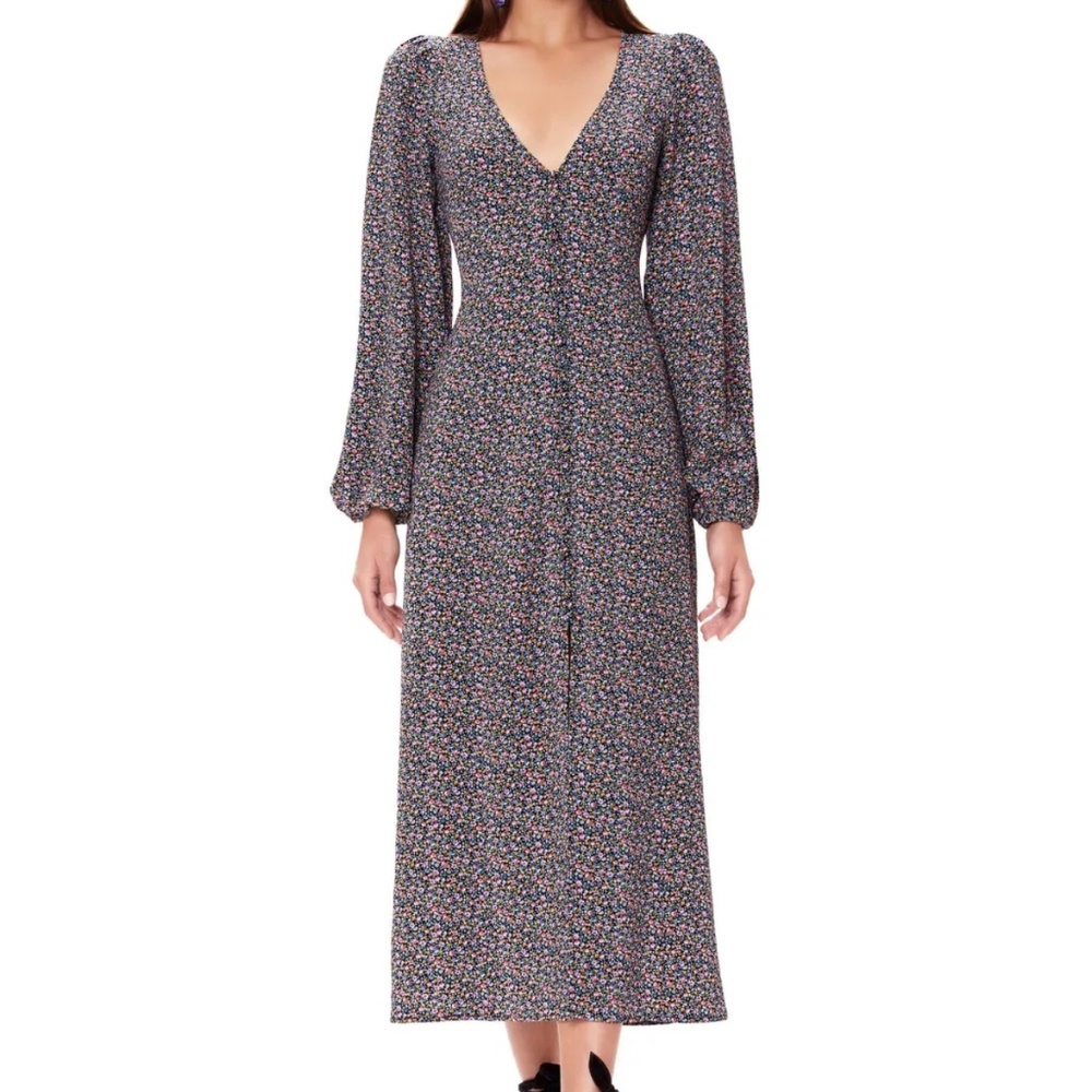 AFRM Violet Long Sleeve Floral Midi Dress